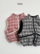 [digreen] Reversible Check Vest