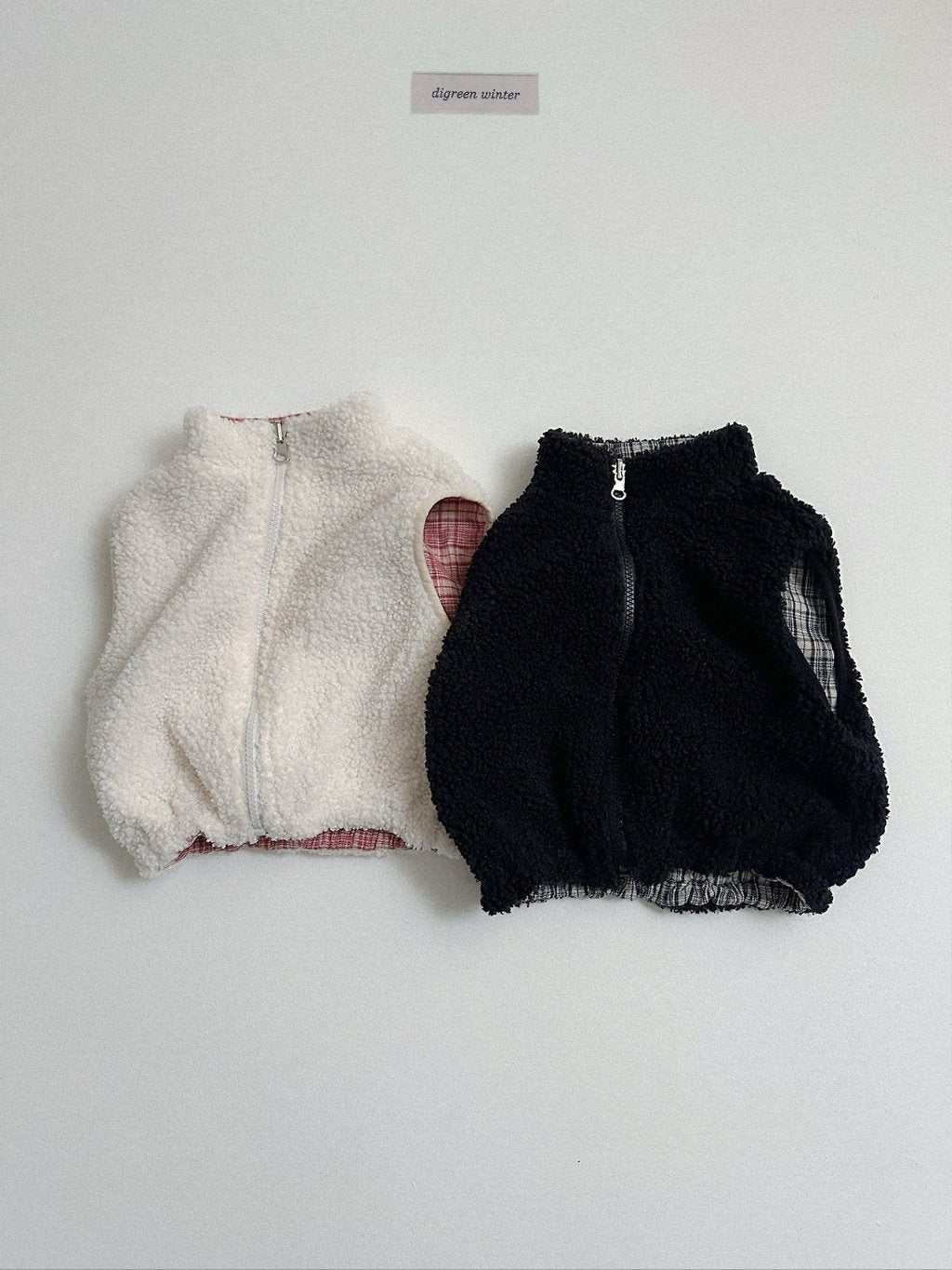 [digreen] Reversible Check Vest