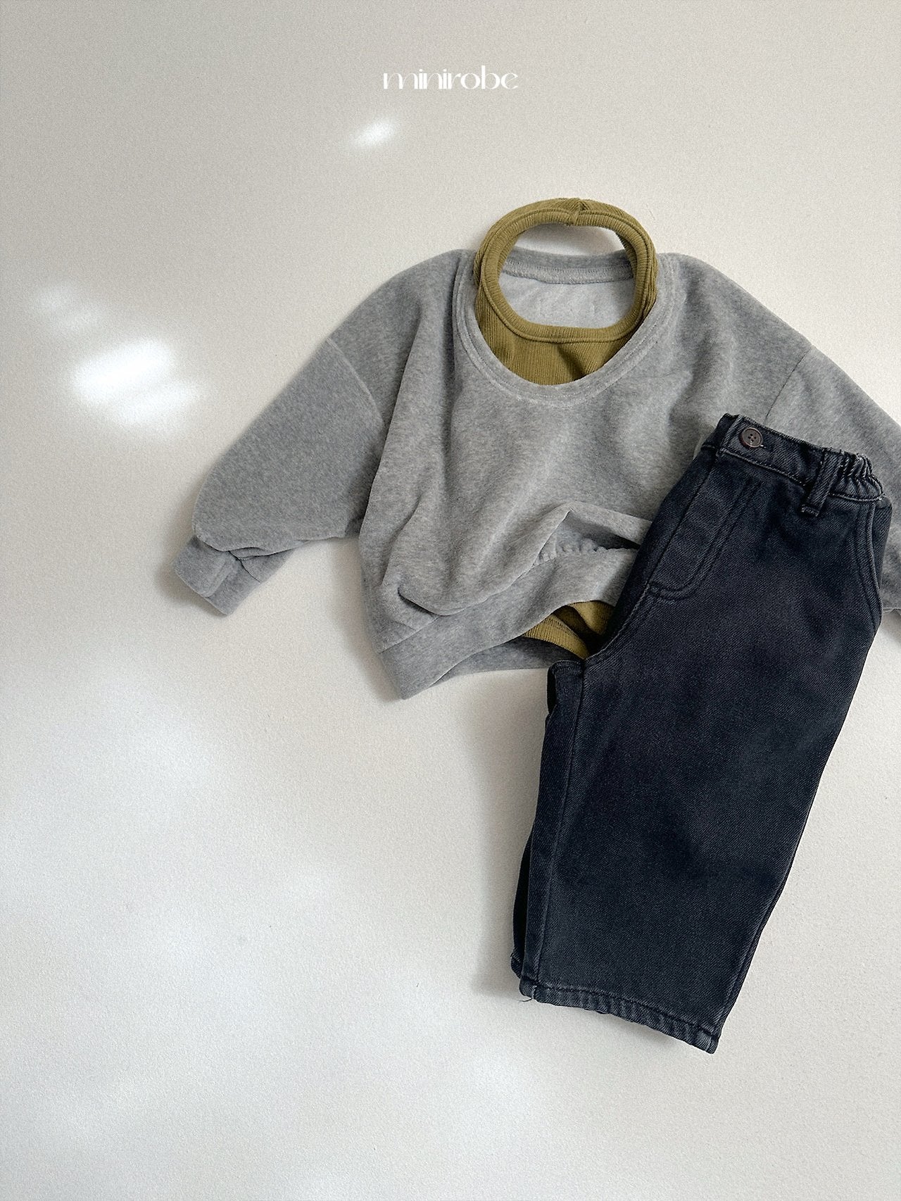[minirobe] Dart denim pants