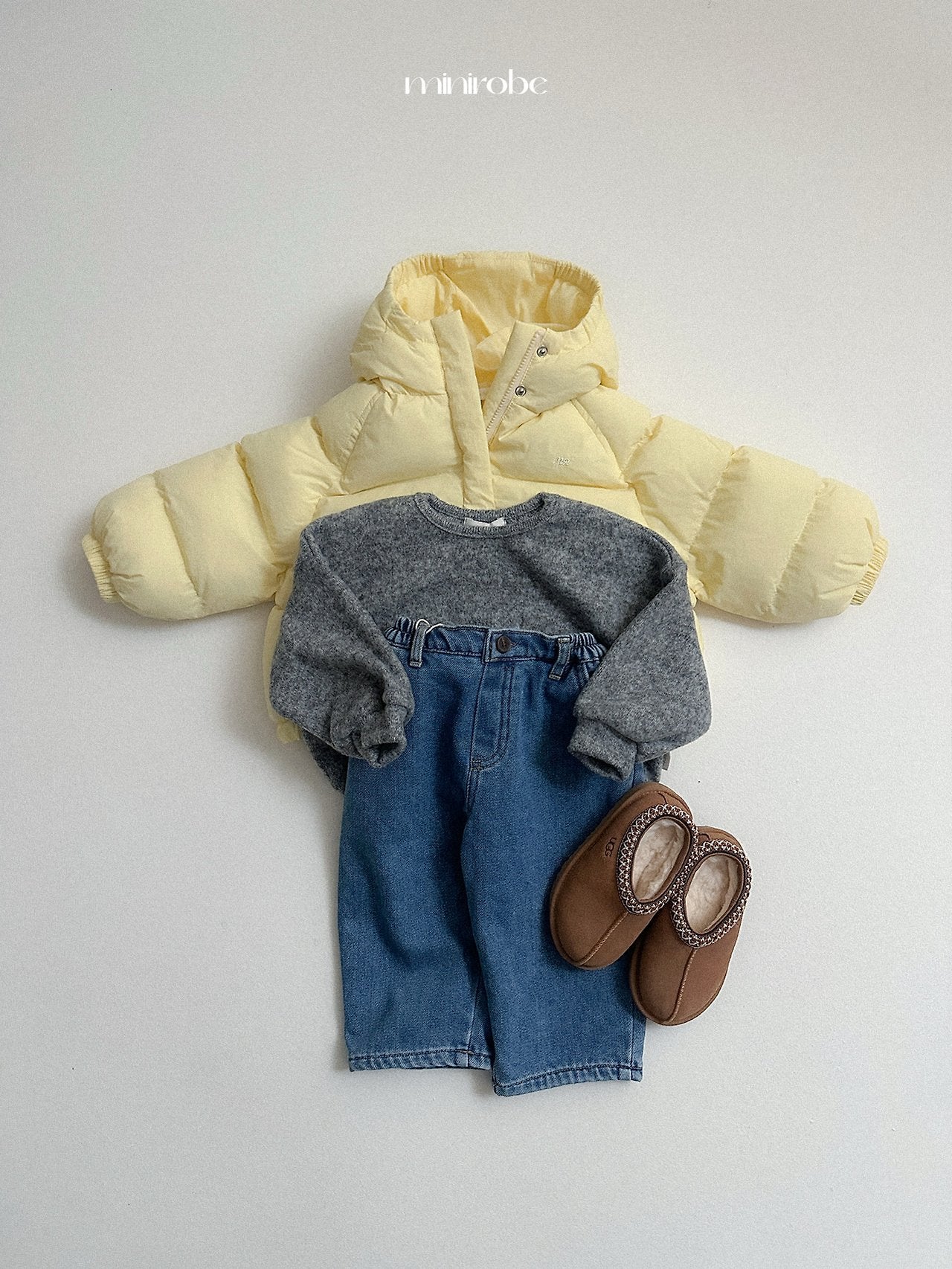 [minirobe] Dart denim pants
