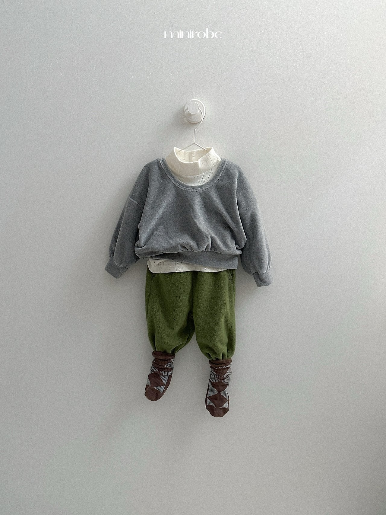[minirobe] Teddy jogger pants