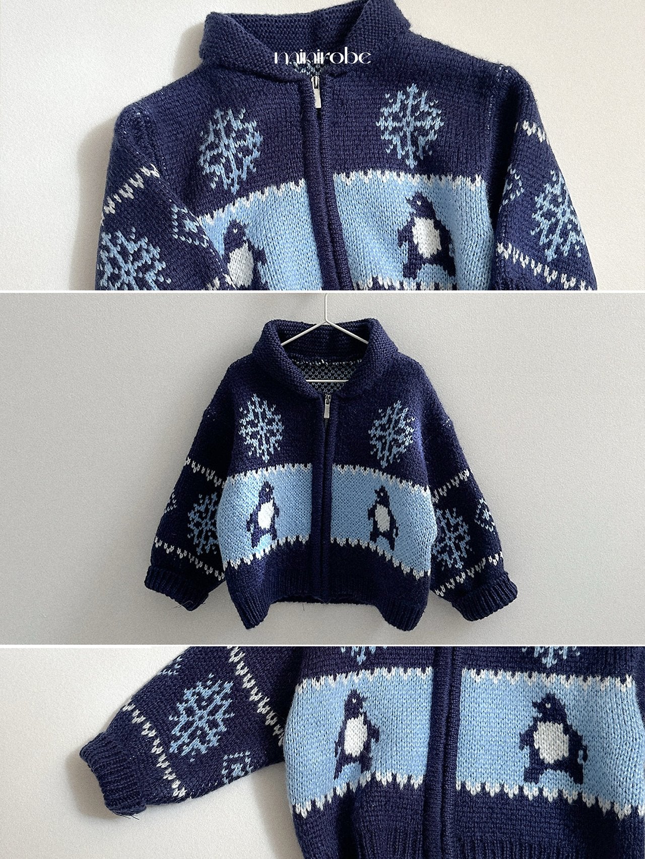 [minirobe] Penguin knit cardigan