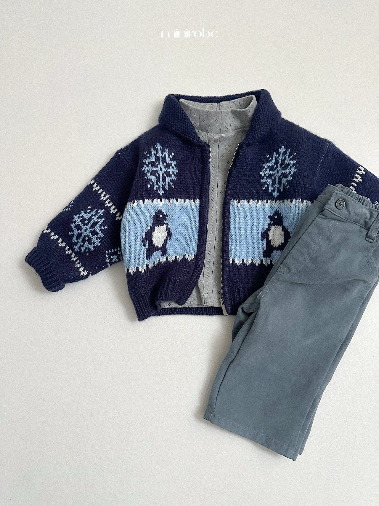 [minirobe] Penguin knit cardigan