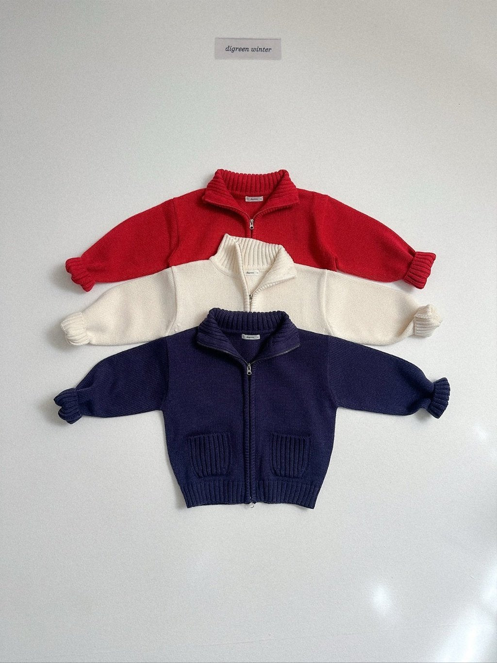 [digreen] Roel Knit Zipup Pullober