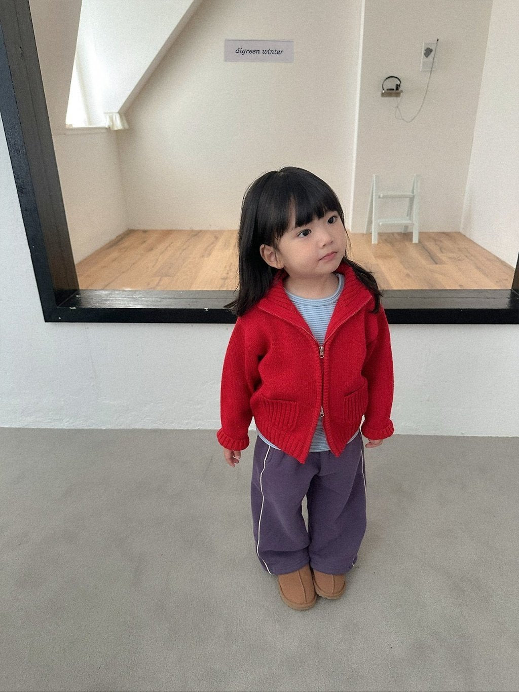[digreen] Roel Knit Zipup Pullober