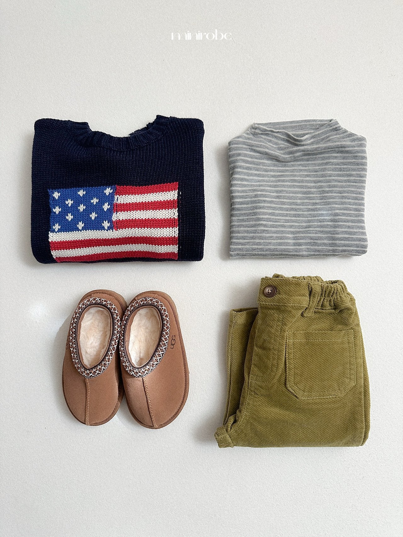 [minirobe] Merry mock neck tee