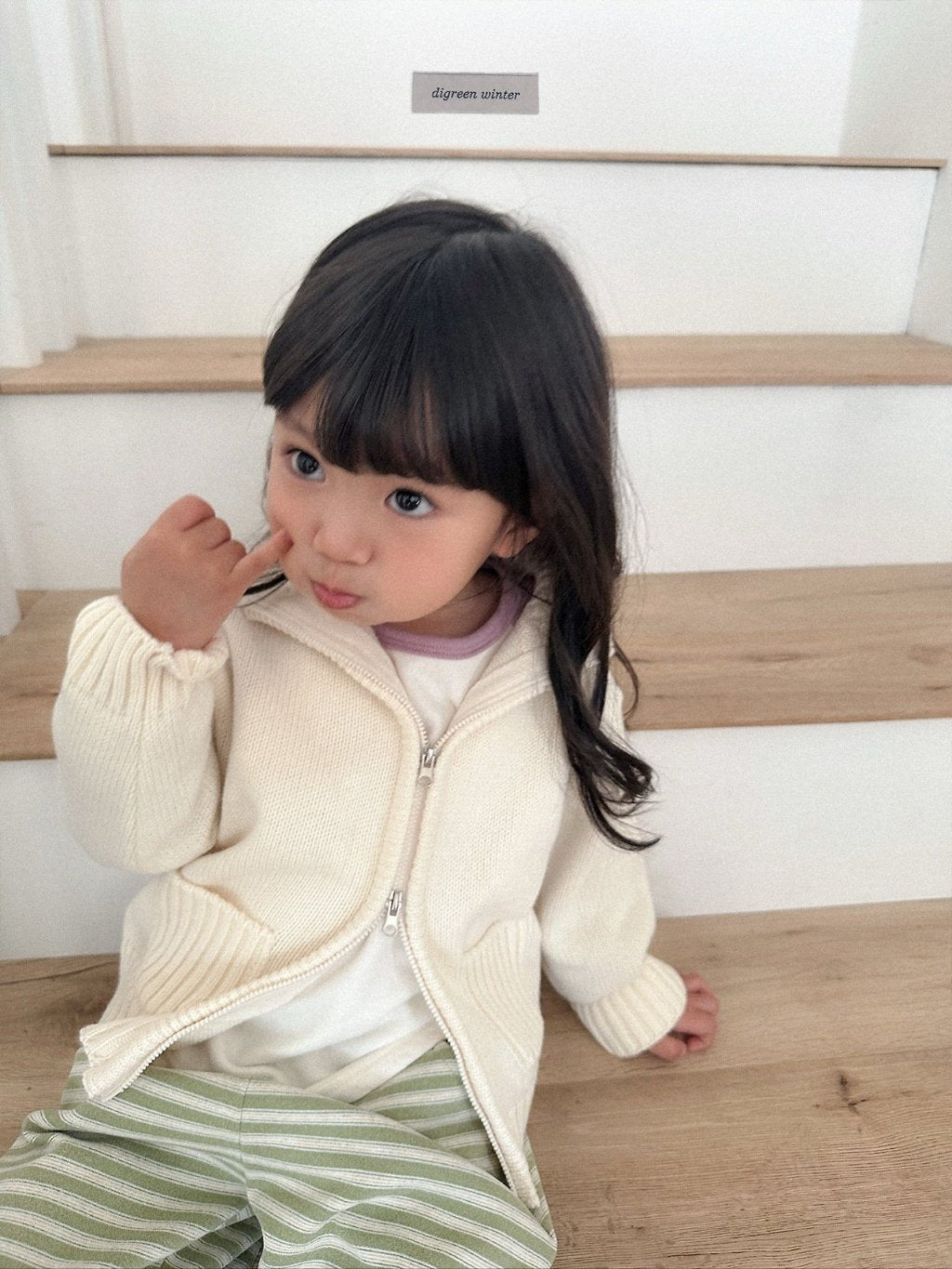 [digreen] Roel Knit Zipup Pullober
