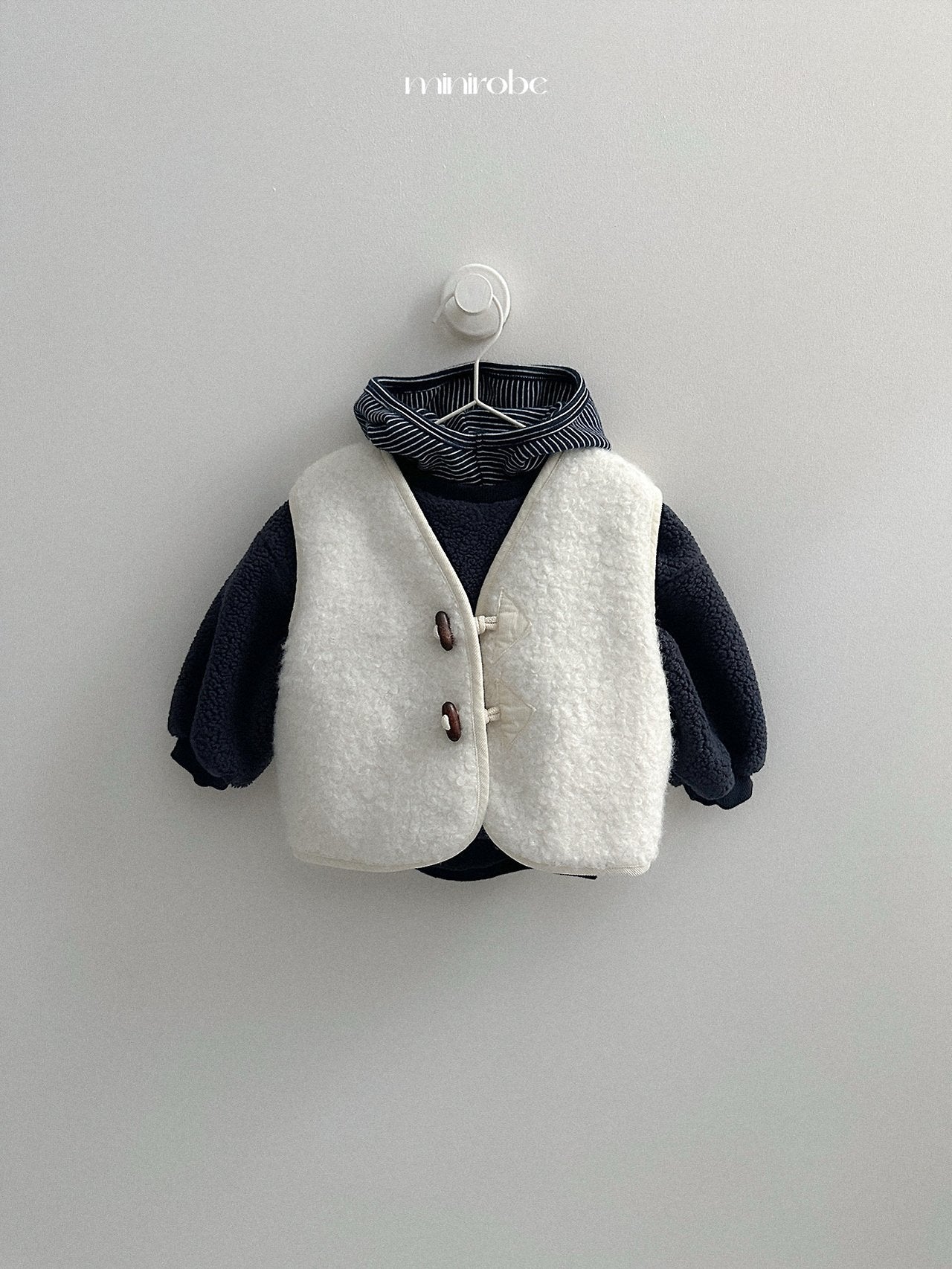[minirobe] Boa stripe hoodie