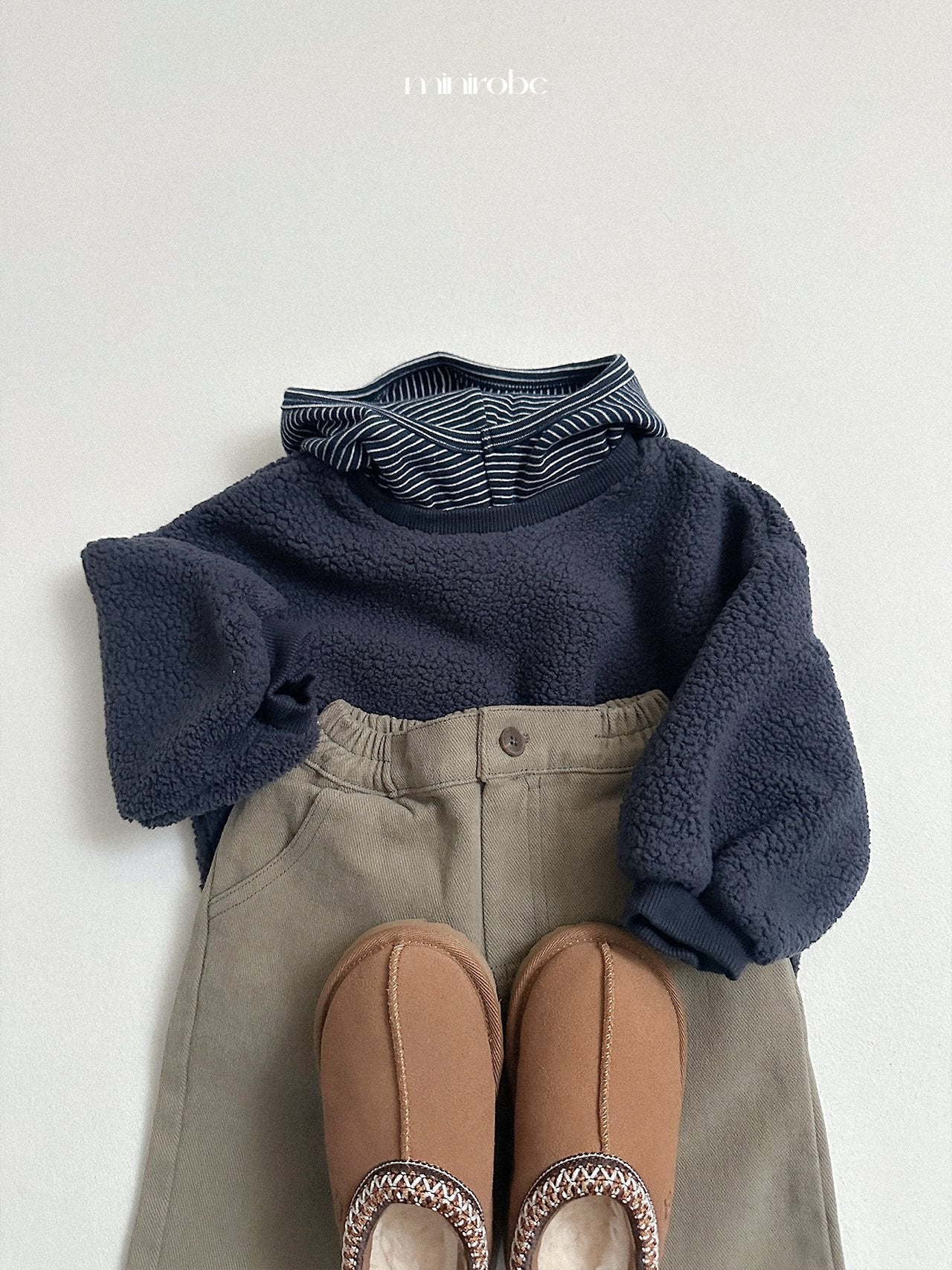 [minirobe] Boa stripe hoodie