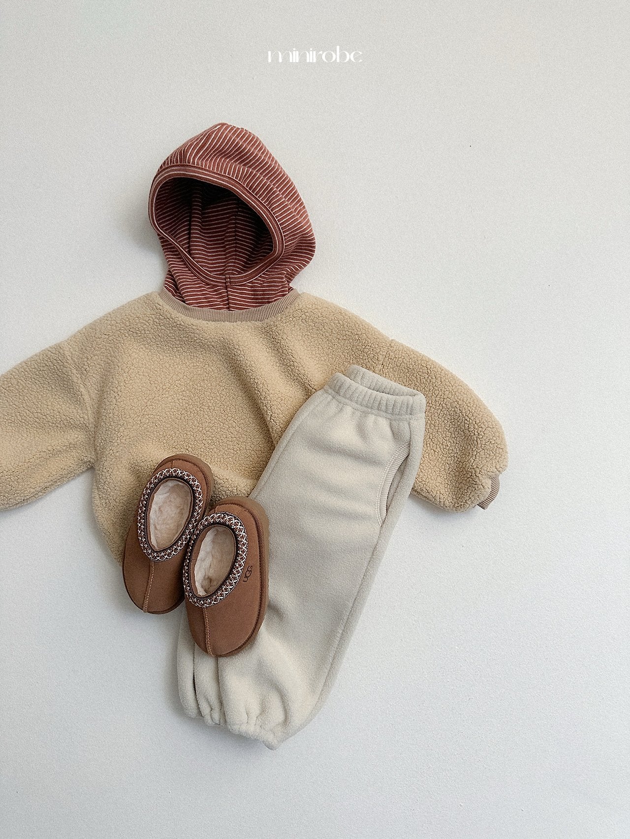 [minirobe] Boa stripe hoodie