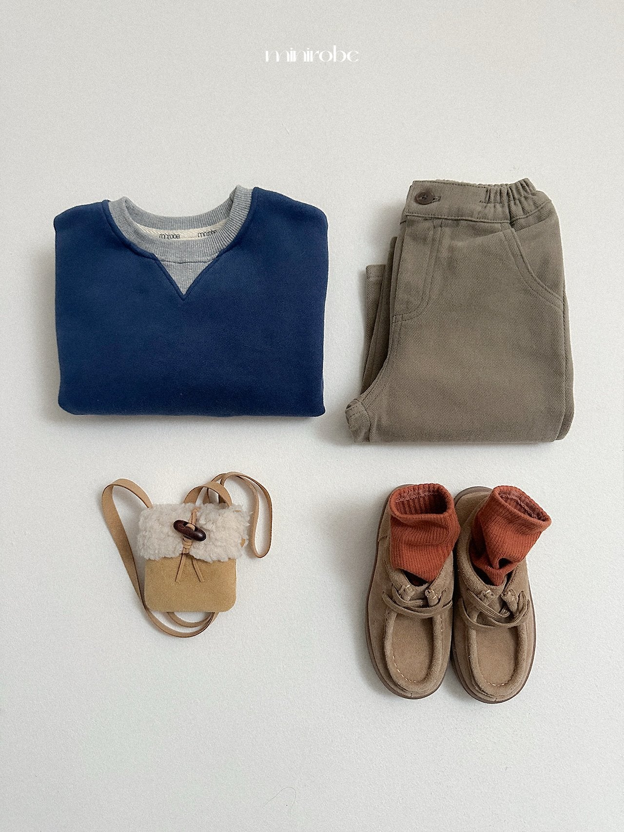 [minirobe] Winter basic straight pants