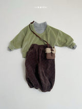 [minirobe] Velour uneck sweatshirt