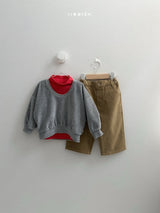 [minirobe] Velour uneck sweatshirt