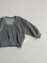 [minirobe] Velour uneck sweatshirt