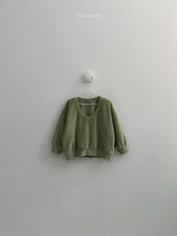[minirobe] Velour uneck sweatshirt