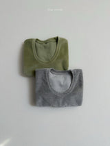 [minirobe] Velour uneck sweatshirt