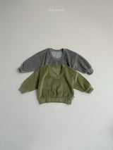 [minirobe] Velour uneck sweatshirt