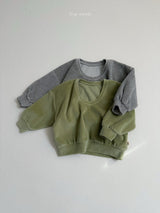 [minirobe] Velour uneck sweatshirt