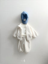 [atomeme] Teddy Flower Zip-up