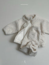 [atomeme] Teddy Flower Zip-up