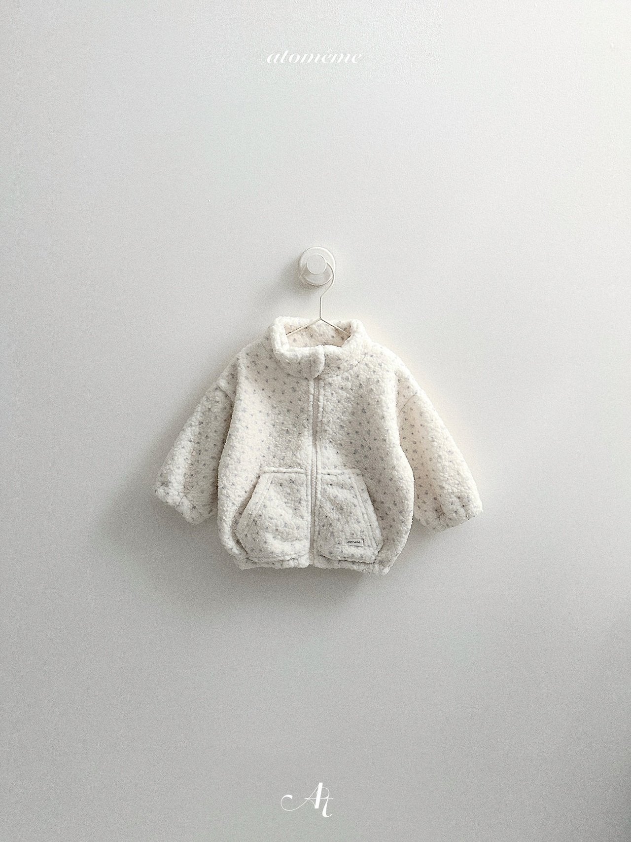 [atomeme] Teddy Flower Zip-up