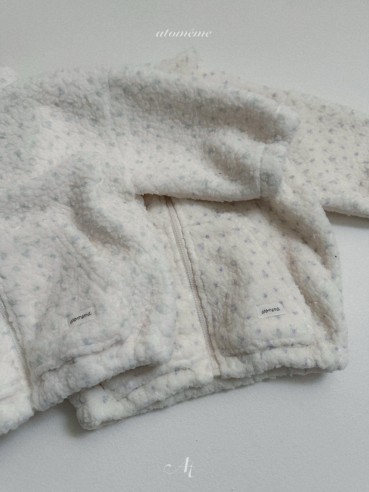 [atomeme] Teddy Flower Zip-up
