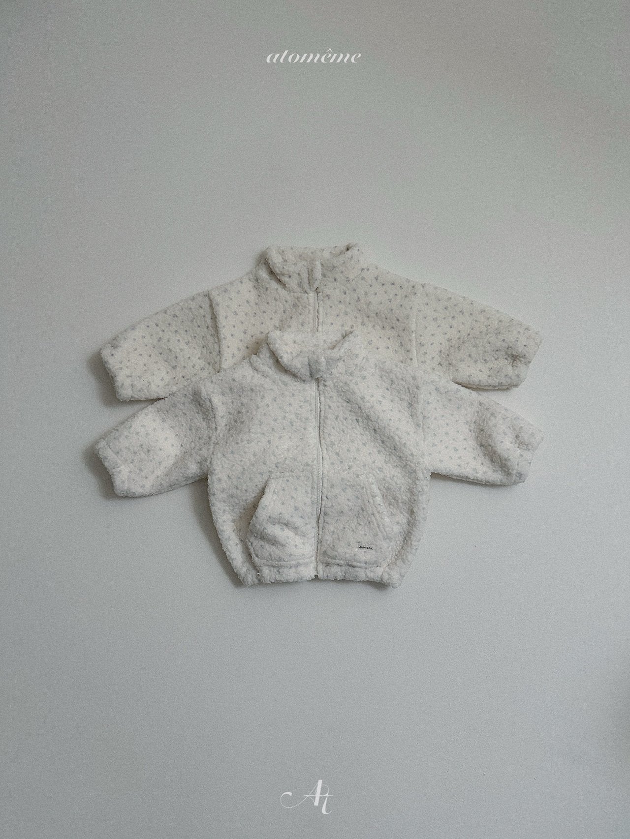 [atomeme] Teddy Flower Zip-up