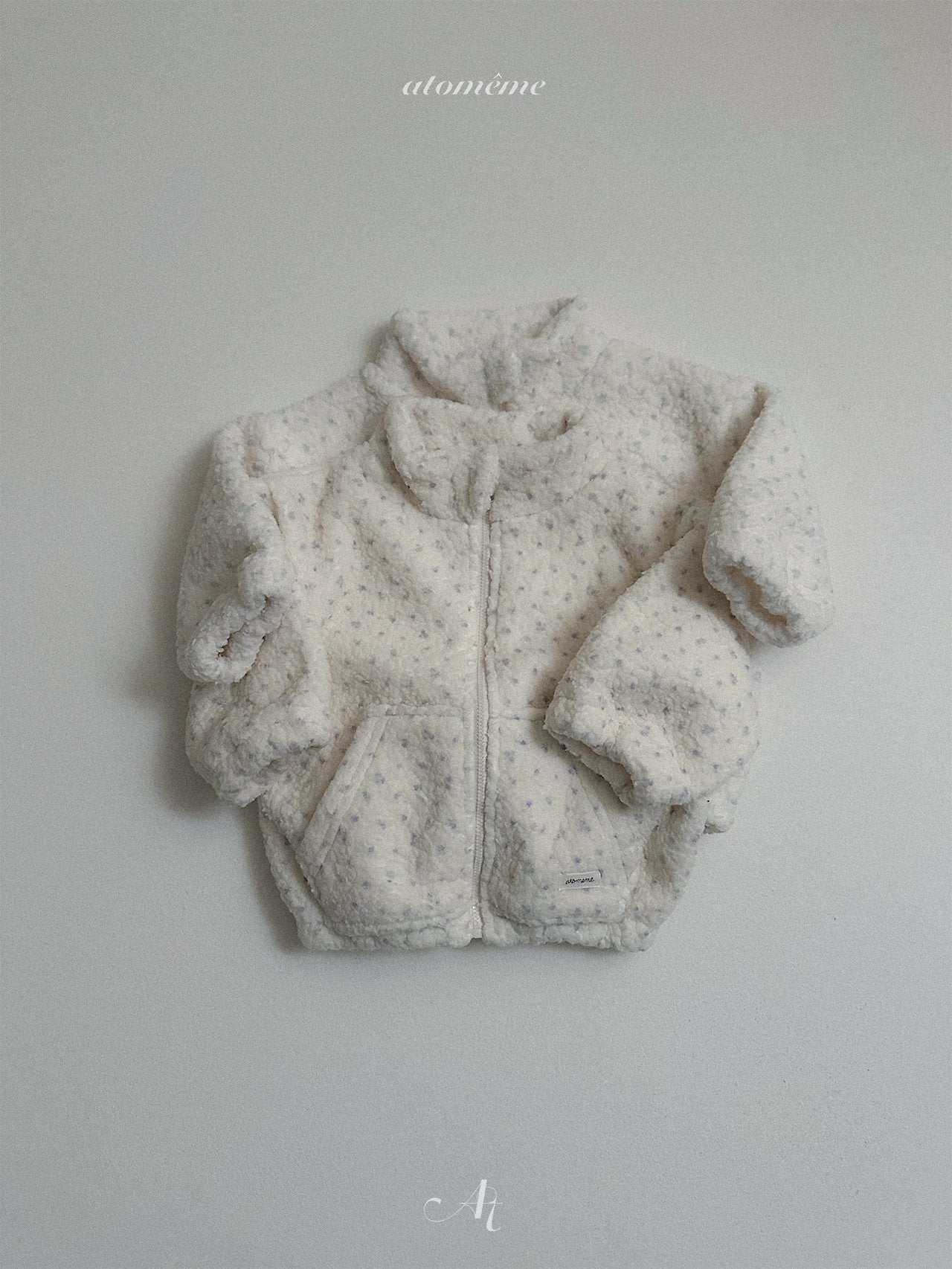 [atomeme] Teddy Flower Zip-up