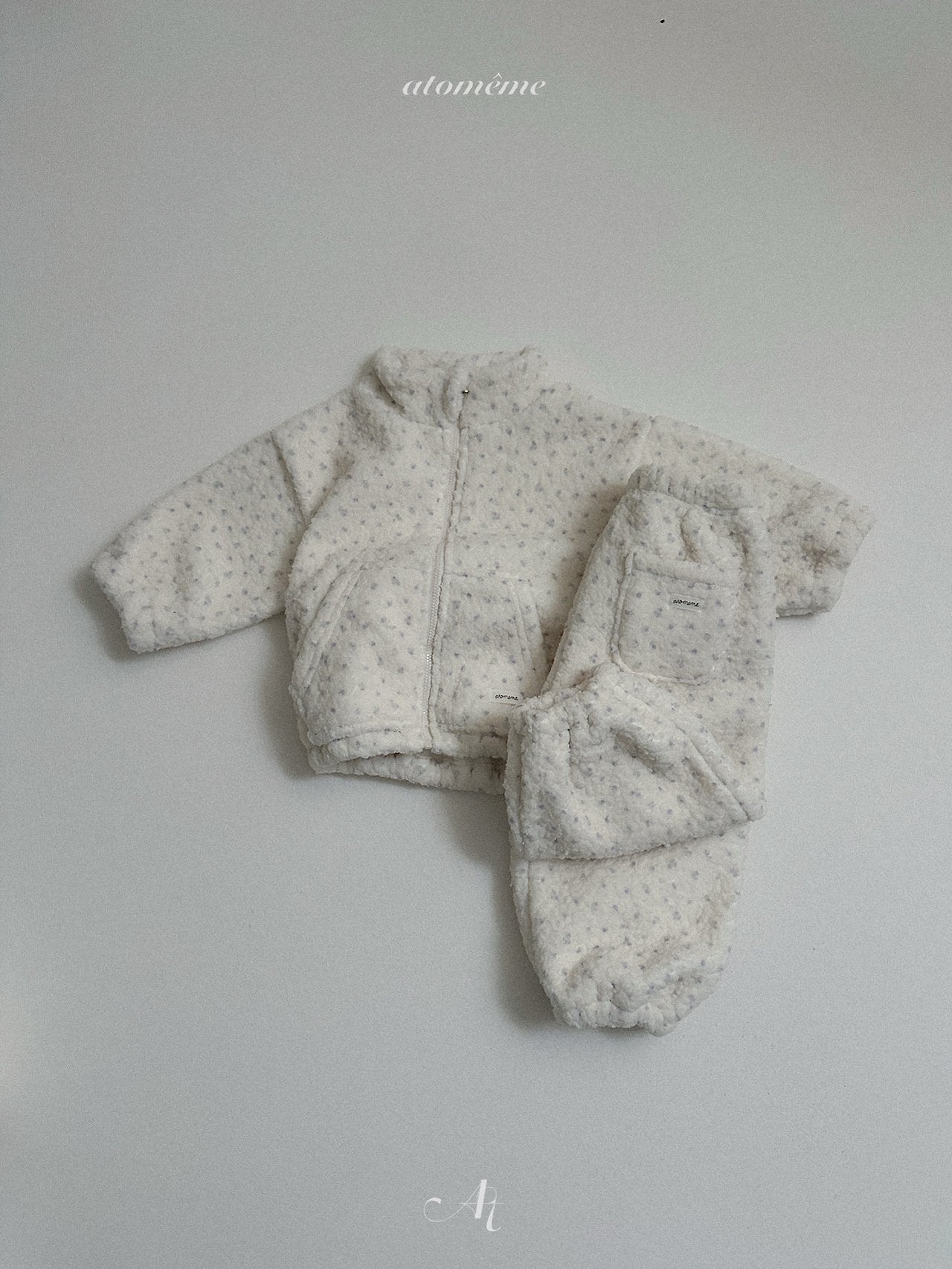 [atomeme] Teddy Flower Pants