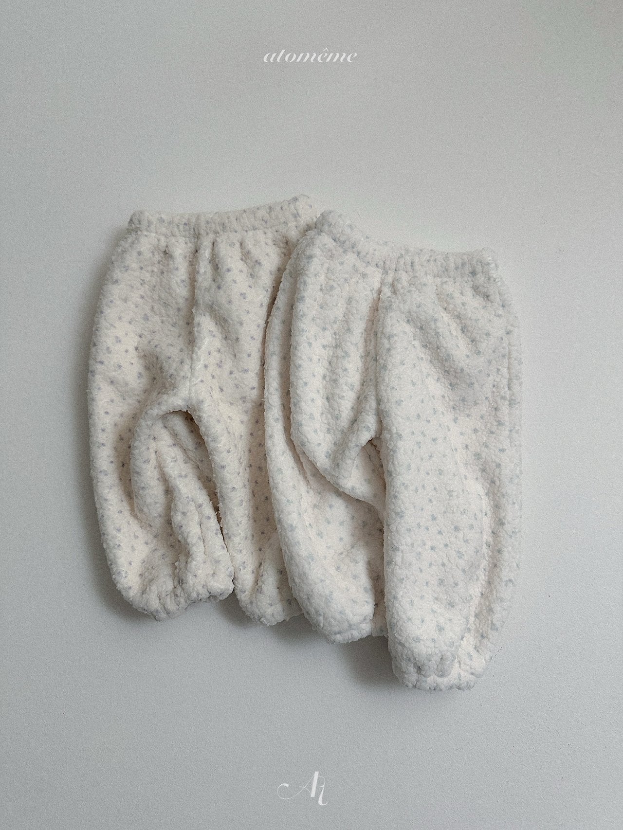 [atomeme] Teddy Flower Pants