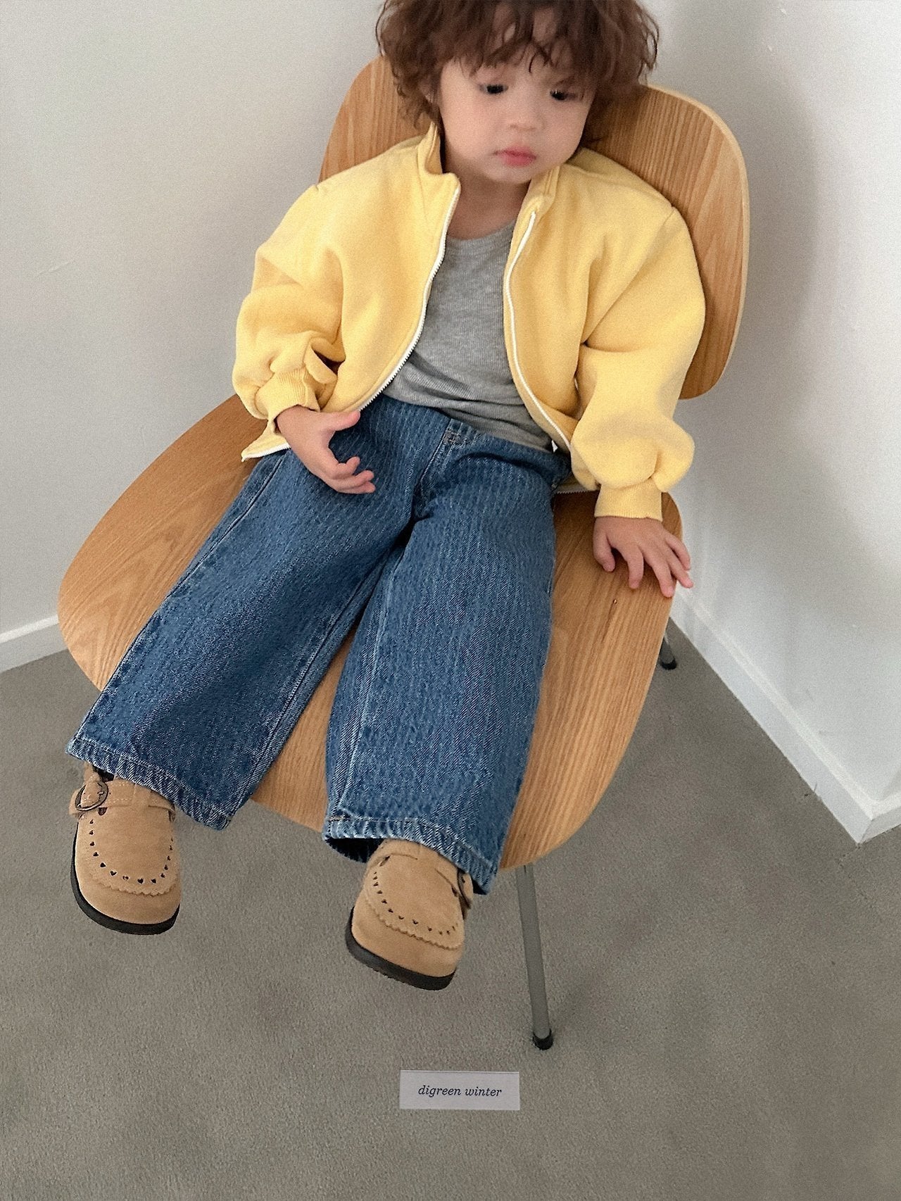 [digreen] Camel Zipup Jumper