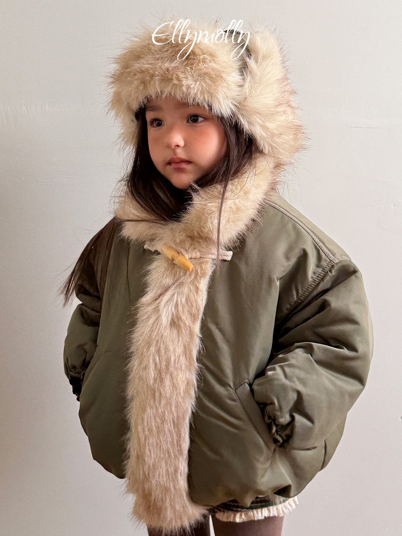 [ELLY MOLLY] Eskimo fur jumper
