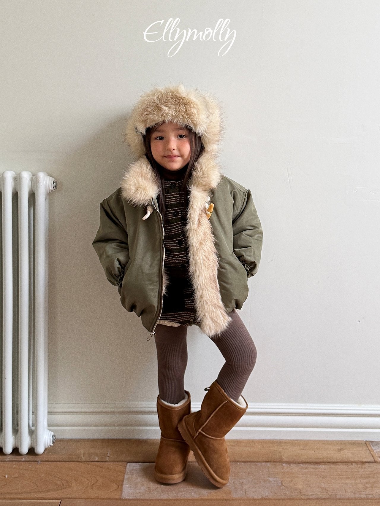 [ELLY MOLLY] Eskimo fur jumper