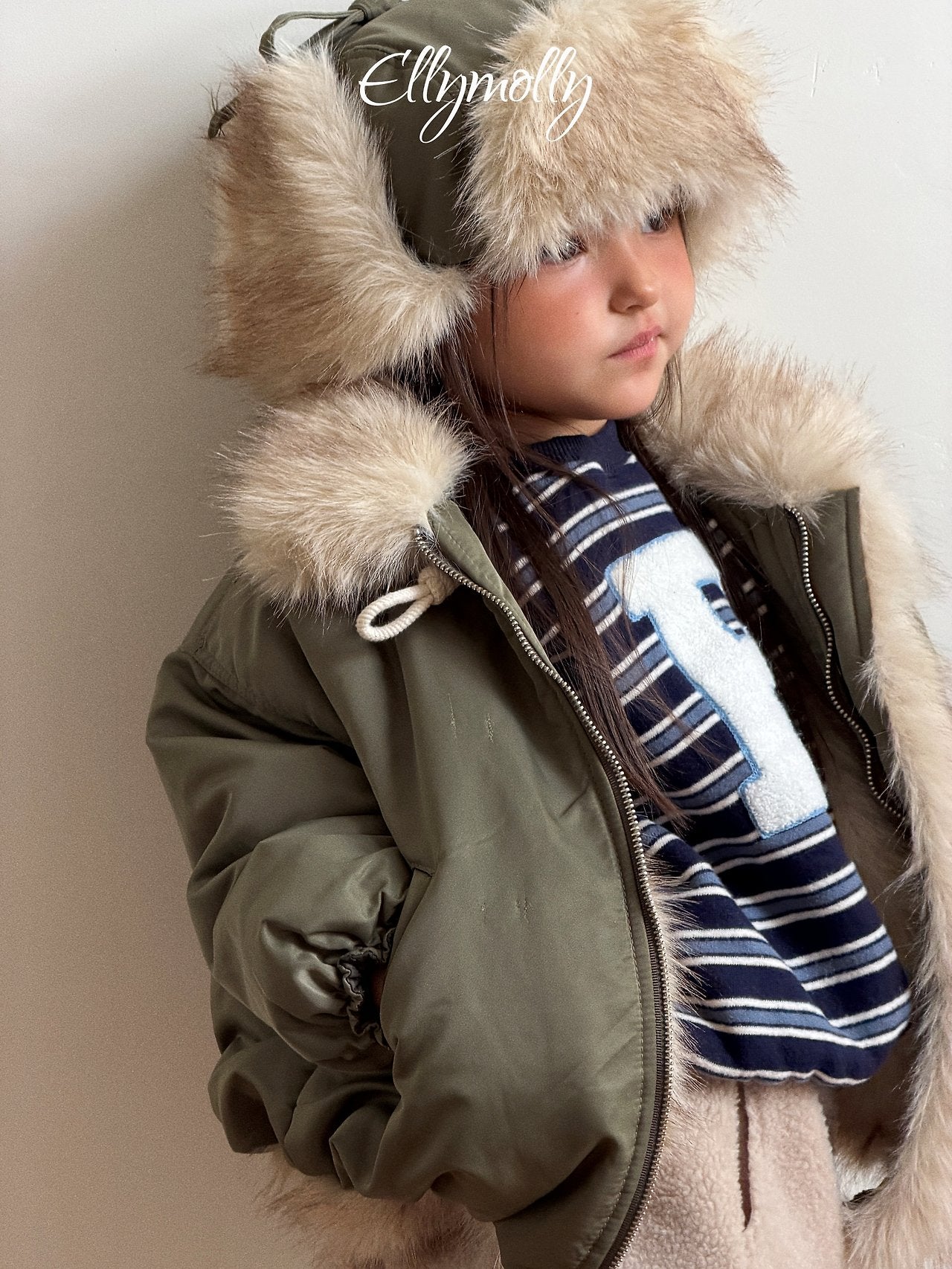 [ELLY MOLLY] Eskimo fur jumper