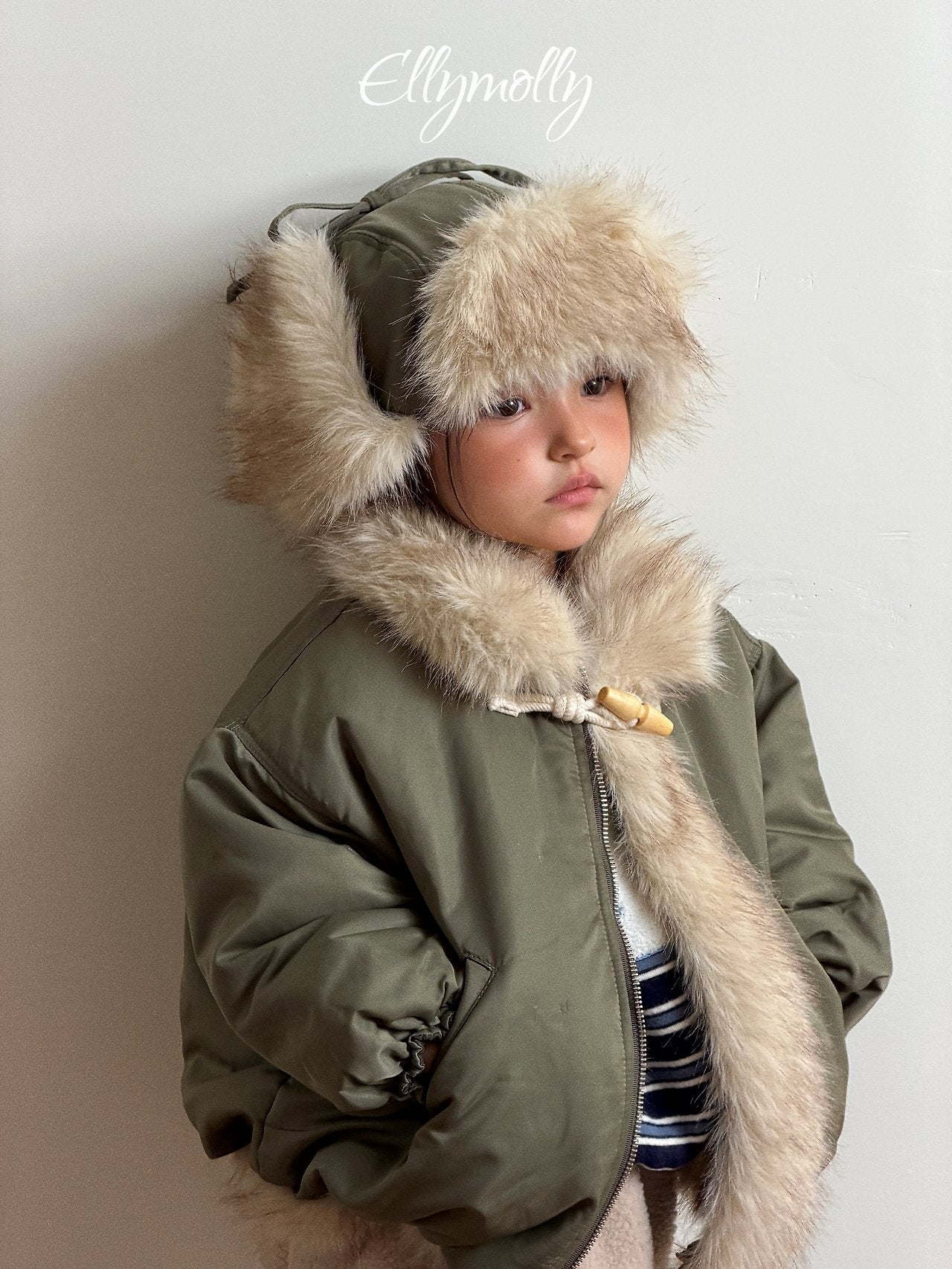 [ELLY MOLLY] Eskimo fur jumper