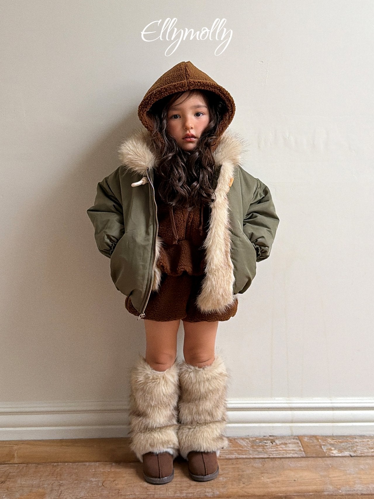 [ELLY MOLLY] Eskimo fur jumper