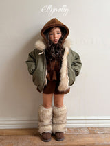 [ELLY MOLLY] Eskimo fur jumper