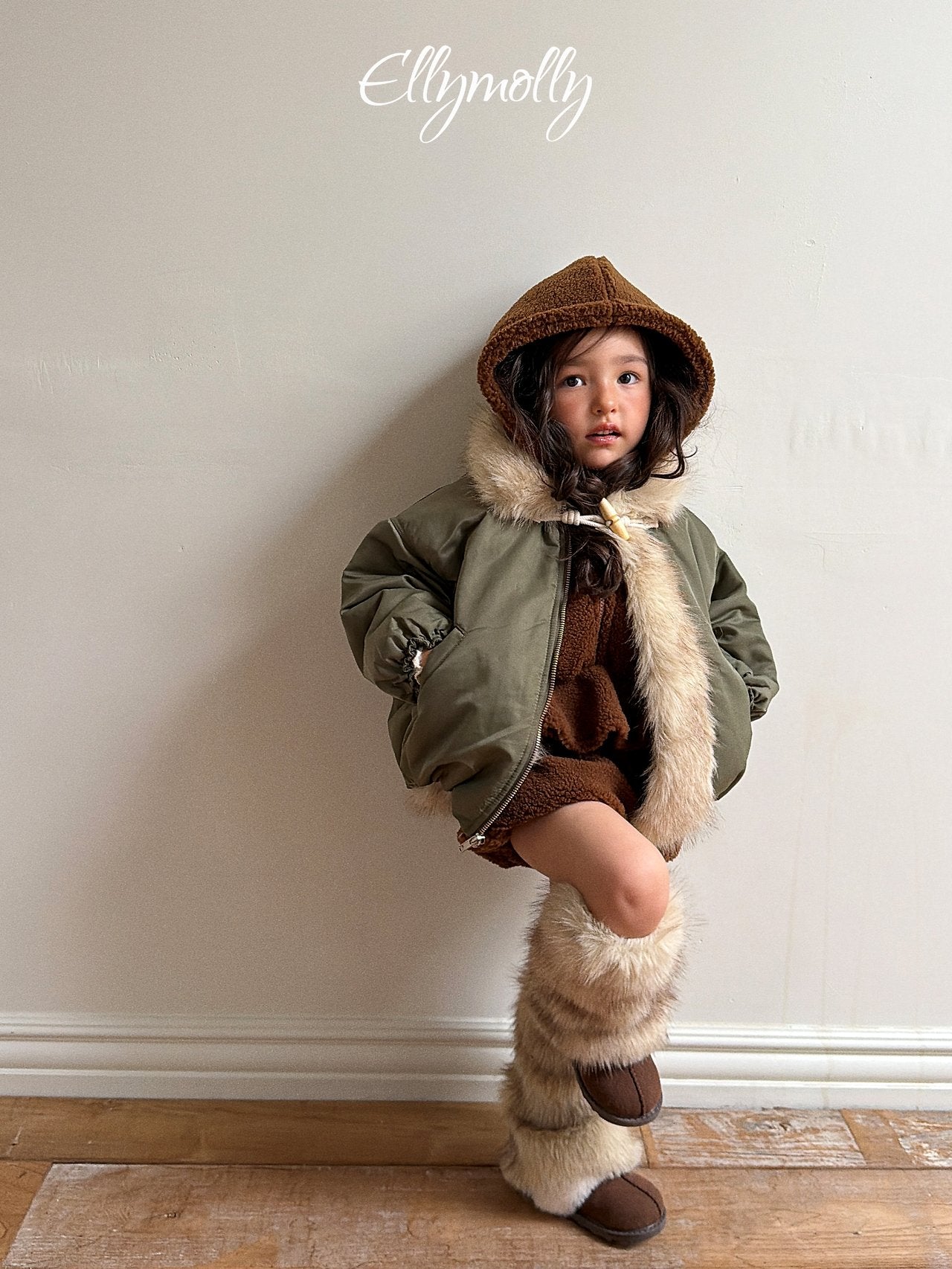 [ELLY MOLLY] Eskimo fur jumper