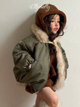 [ELLY MOLLY] Eskimo fur jumper