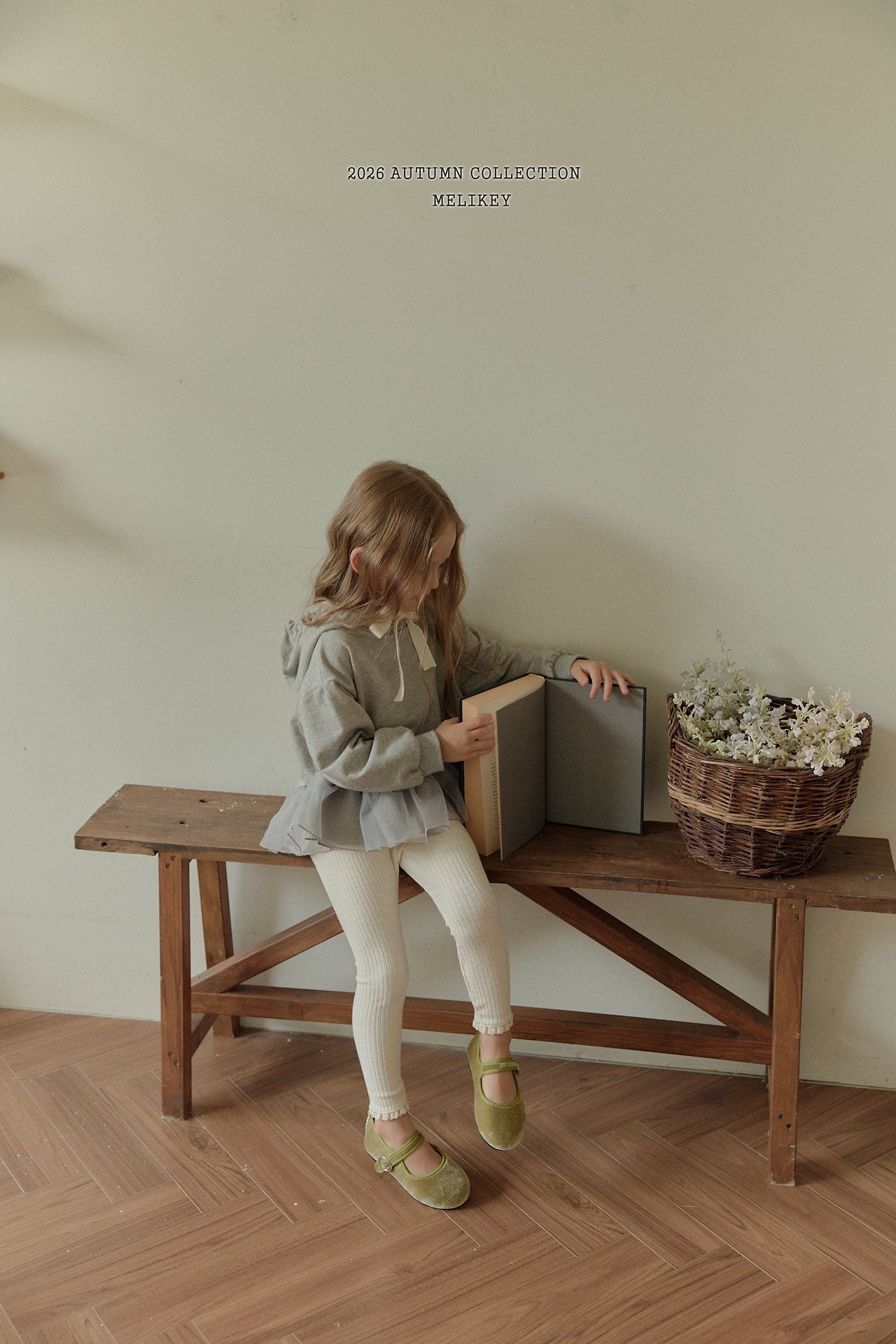 ［Melikey］Lace point rib leggings