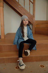 ［Melikey］Lace point rib leggings