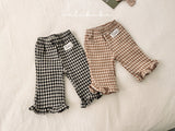 ［valubebe］Check frill flare pants (baby)