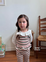 ［second moment］Peanut stripe frill camisole