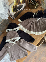 ［marron］Lace ribbon hood tops