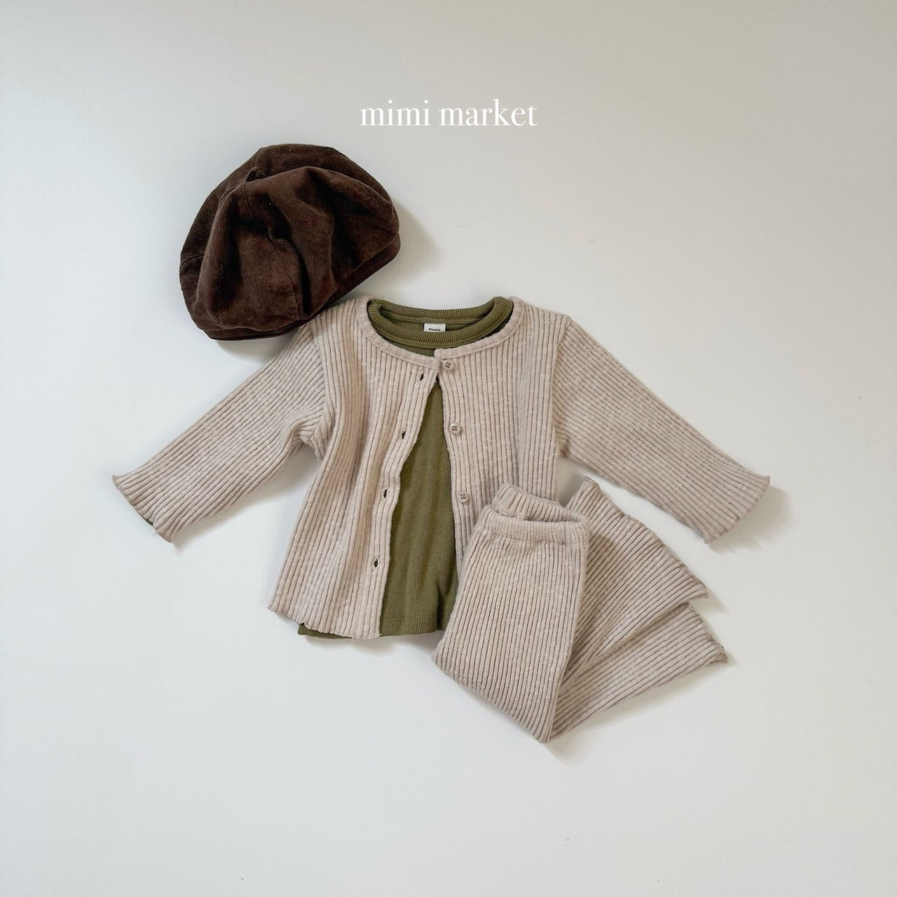 [mimi market] Rib cardigan