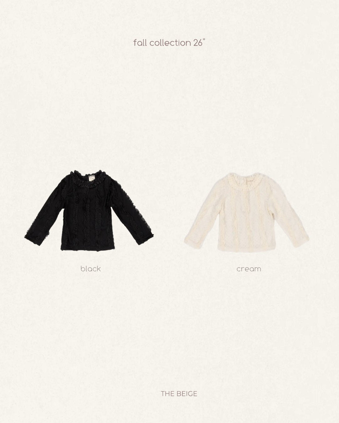 ［The beige］Ruffle Tee