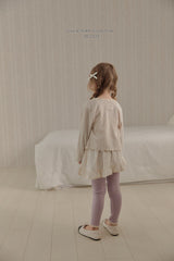 ［Melikey］Lace point rib leggings