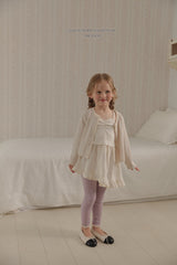 ［Melikey］Lace point rib leggings