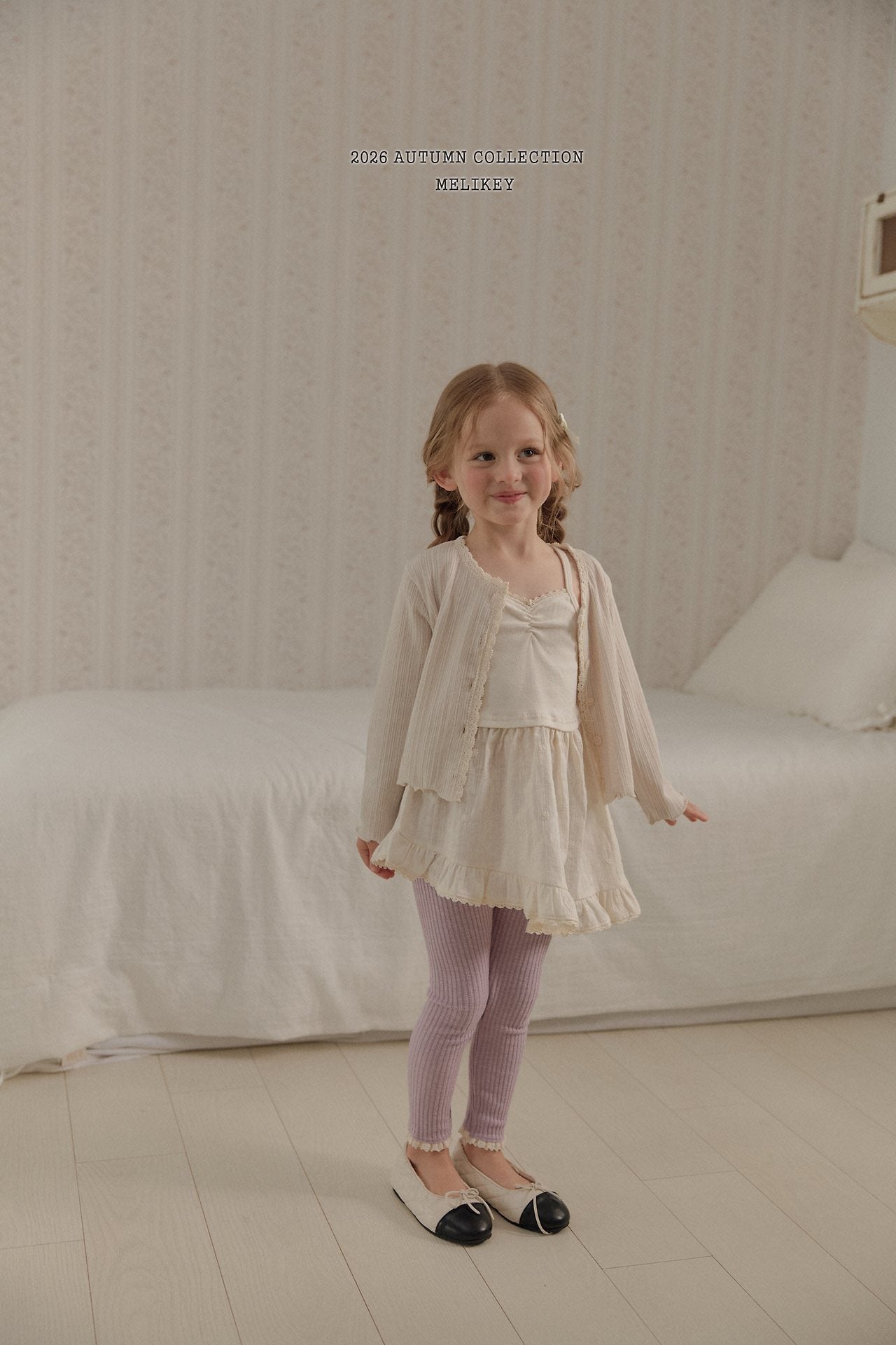 ［Melikey］Lace point rib leggings
