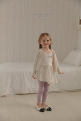 ［Melikey］Lace point rib leggings